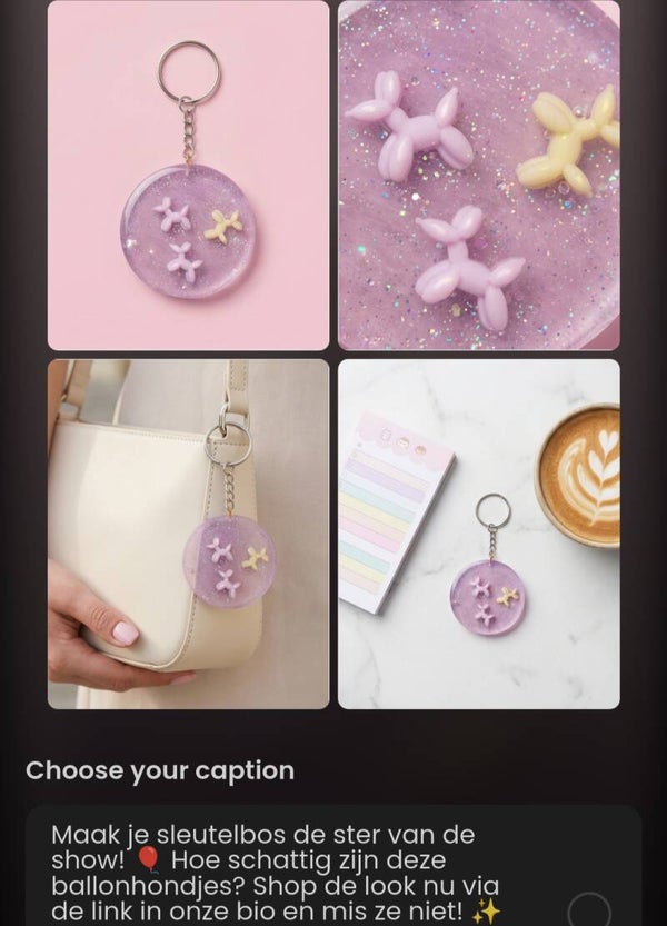 Handtas hanger ballon hond