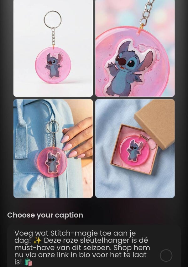 Handtas hanger Stitich ( geen officiële Disney )
