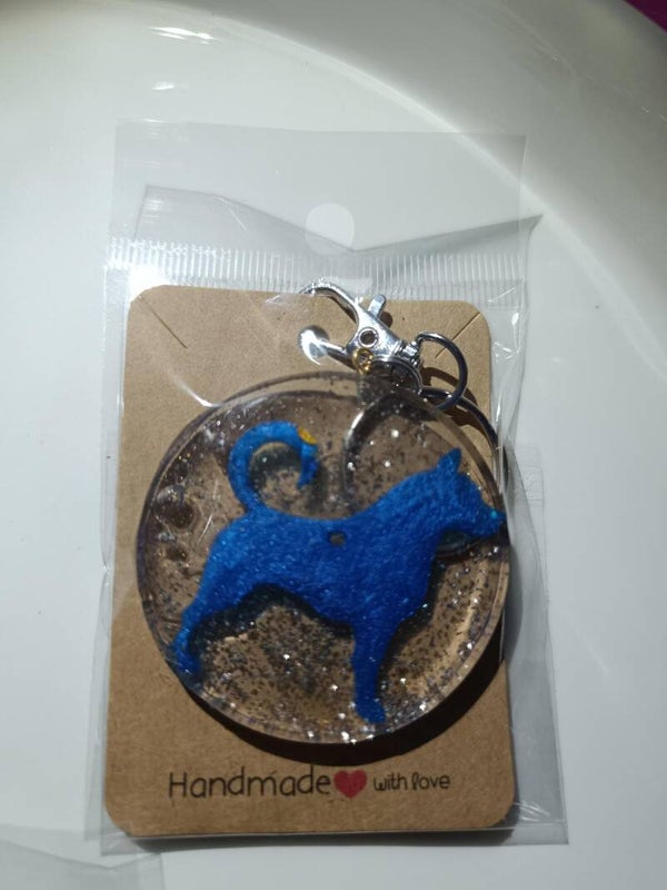Staande hond sleutelhanger