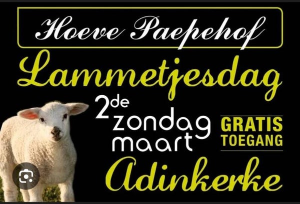 Lammetjesdag start om 10.00 gratis ingang