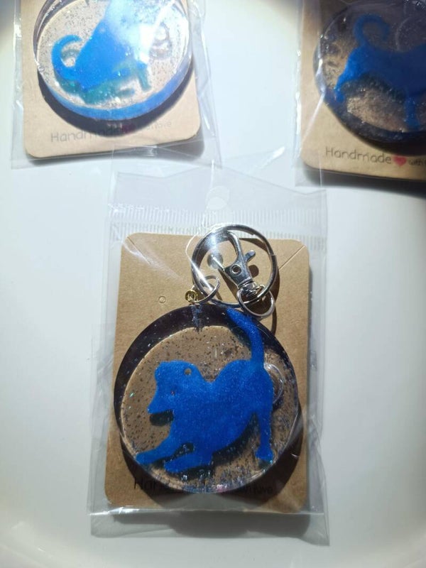 Liggende hond sleutelhanger
