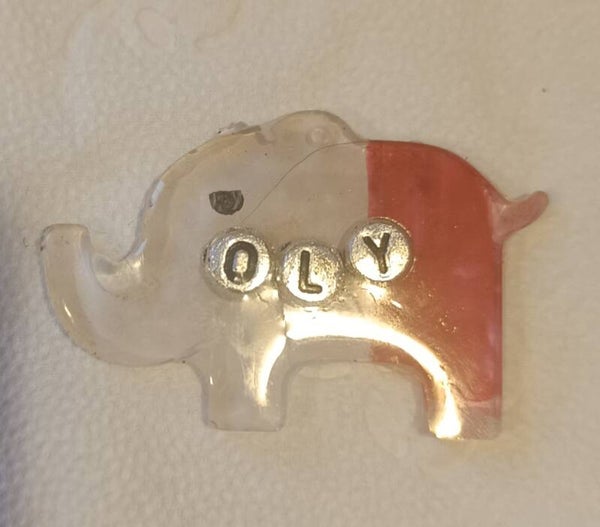 Olifant hanger gepersonaliseerd met naam plus ketting