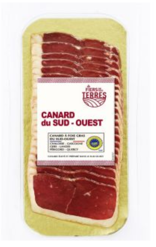 Magret de Canard du Sud-Ouest fumé tranché - Plaquette 70 g