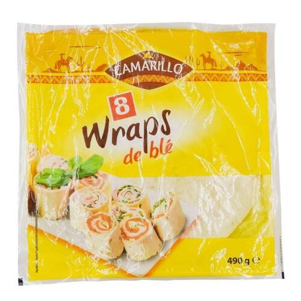 TORTILLA WRAP 25CM sachet de 8 pièces