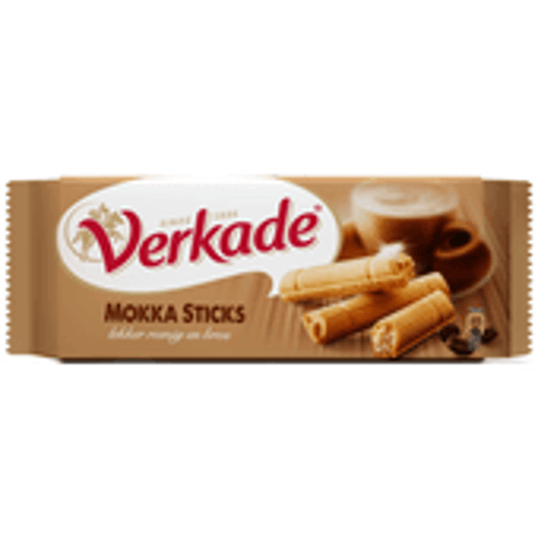 verkade, mocca sticks, 150 gram
