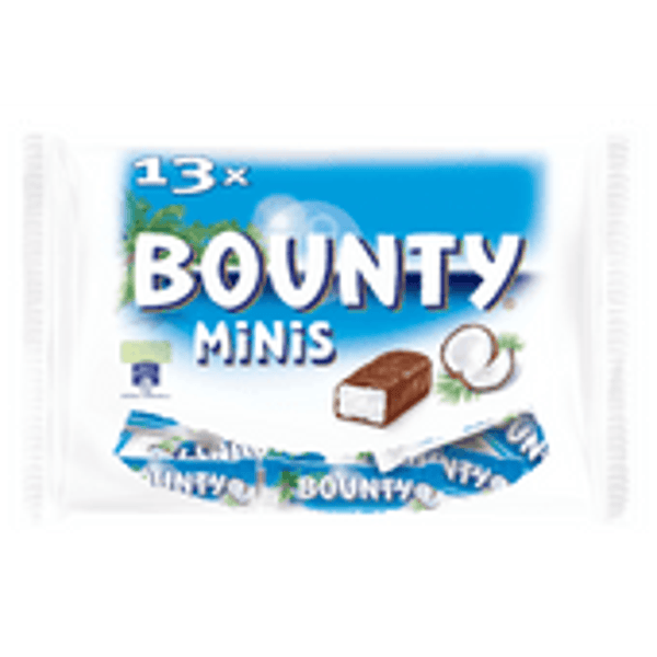 bounty, bounty mini, 375 gram
