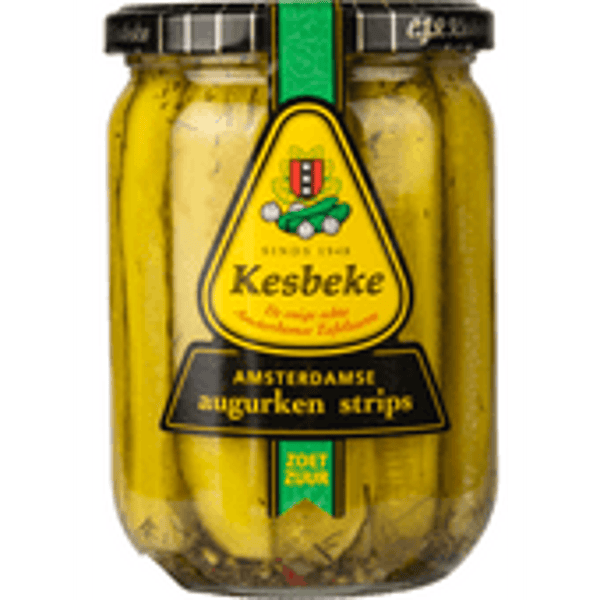 kesbeke, augurken zoetzuur strips, 520 ml