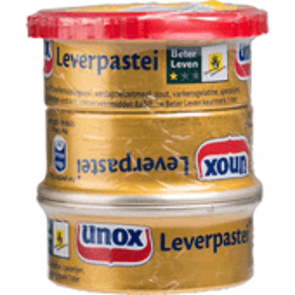 unox, leverpastei, 3x56 gram