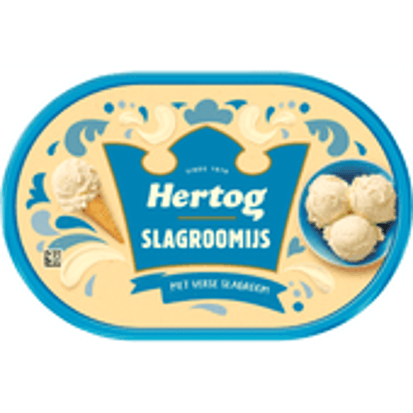 hertog slagroomijs bak 900 ml 