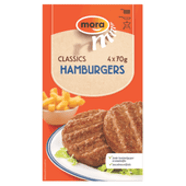 mora hamburger extra 4 stuks