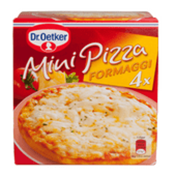 dr. oetker mini pizza fromaggi 4 stuks 