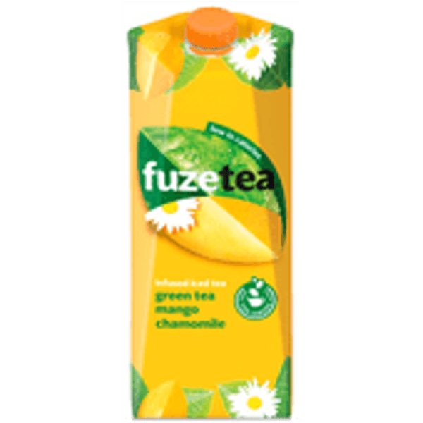 fuze tea, green tea, mango kamile,  pak 1.5 liter