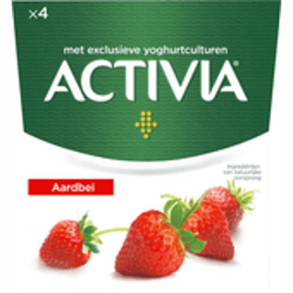 activia yoghurt aardbei 4 stuks