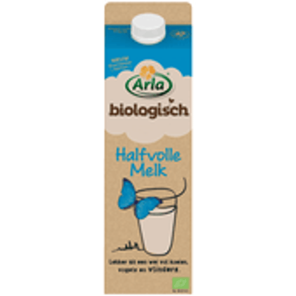 arla biologische halvolle melk 1 liter