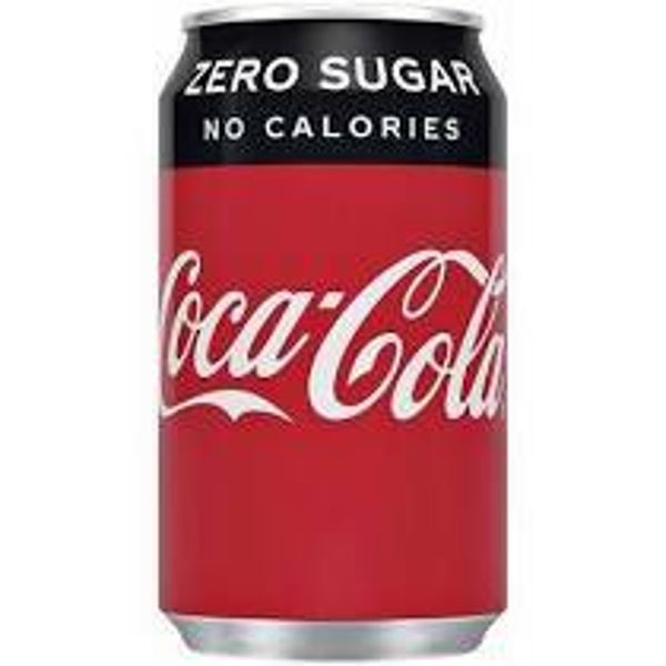 coca cola zero, 33 cl per blik