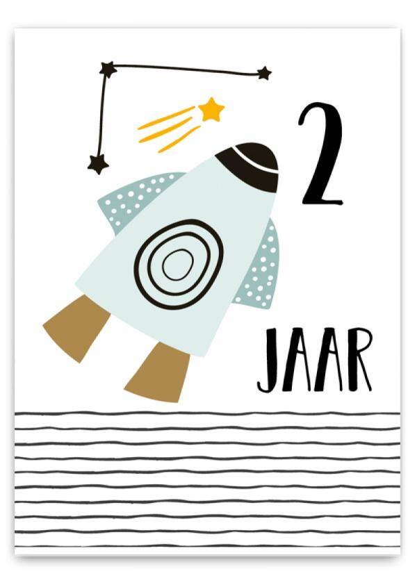 Pepermints Kaart "Verjaardag 2 jaar jongen"