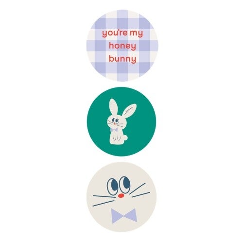 Kado Design Stickers You're my honey bunny 50mm (10 stuks)