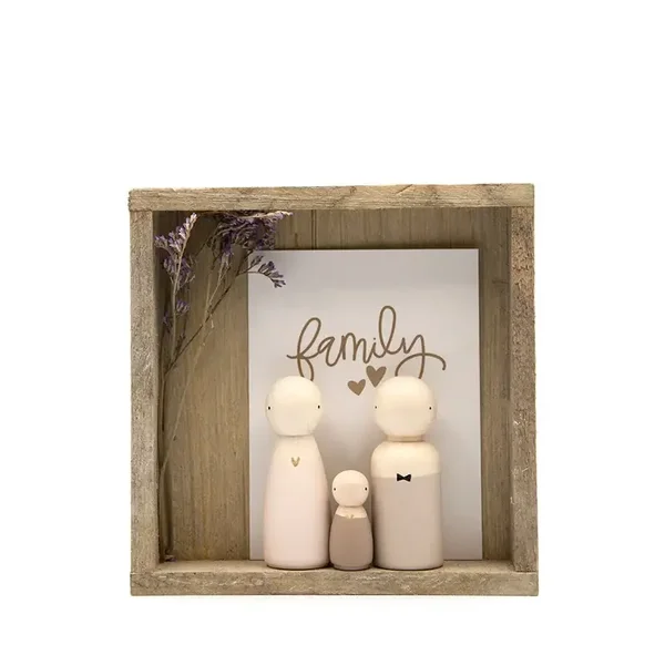 Sweet Petite Jolie NATURE Houten frame met quote & droogbloem