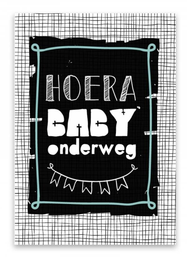 Pepermints Kaart "Hoera baby onderweg"