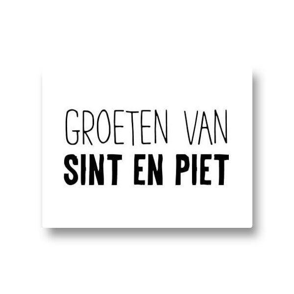 Stickers - Groeten van Sint en Piet (10 stuks)