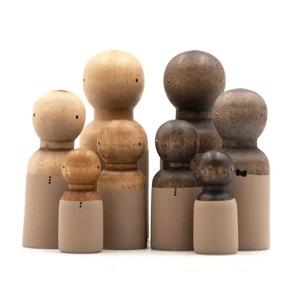 Sweet Petite Jolie BASIC Houten getinte pop man/jongen bruin