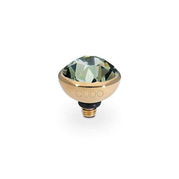 Qudo top gold BOTTONE 10mm black diamond