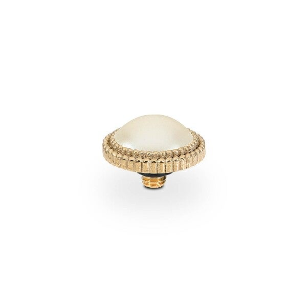 Qudo top gold FABERO flat 10mm cream pearl