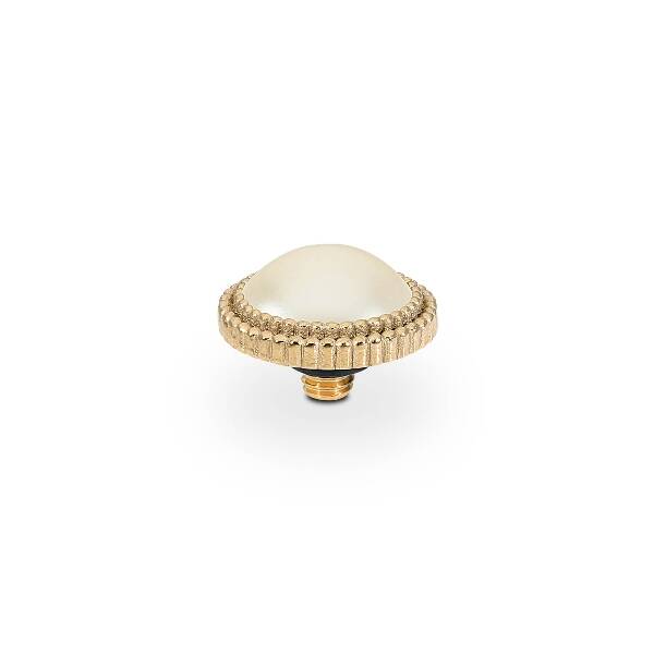 Qudo top gold FABERO flat 10mm cream pearl