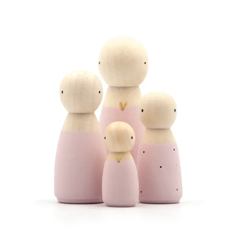 Sweet Petite Jolie BASIC Houten pop vrouw/meisje lichtroze