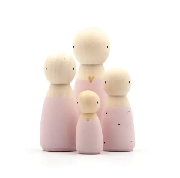 Sweet Petite Jolie BASIC Houten pop vrouw/meisje lichtroze