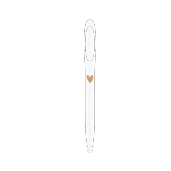 Stationery & Gift pen wit met gouden hart