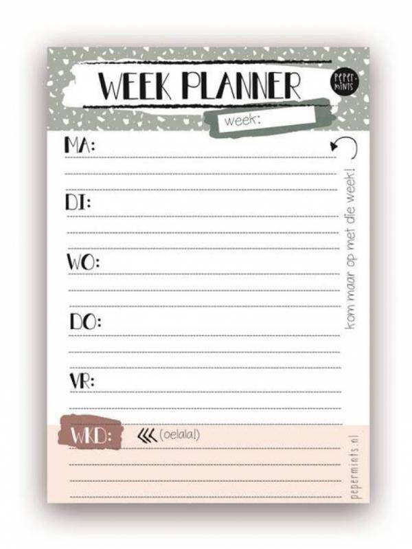 Pepermints Notitieblok Weekplanner