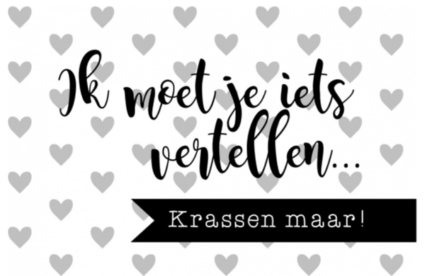 Mamakaart.nl Kraskaart Zwangerschap bekendmaken