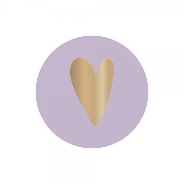 Stickers Heart Lila 35mm (10 stuks)