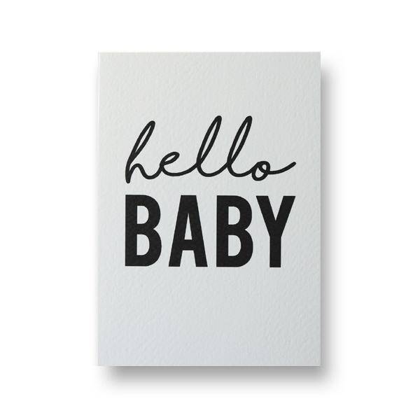 Lots of lo zwartwitjes kaart - Hello baby