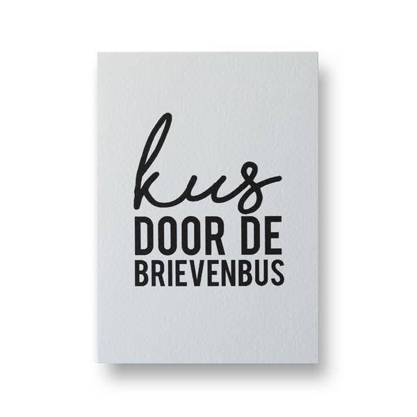 Lots of lo zwartwitjes kaart - Kus door de brievenbus
