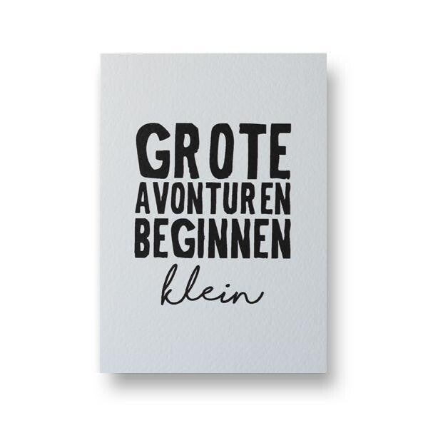 Lots of lo zwartwitjes kaart - Grote avonturen beginnen klein