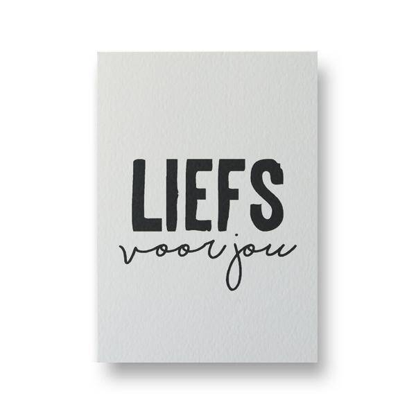 Lots of lo zwartwitjes kaart - Liefs voor jou