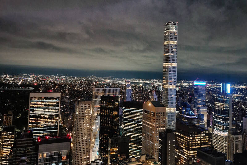 Ausblick vom Top of the Rock bei Nacht