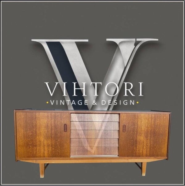 Teak vintage senkki/tv-taso 160cm 50/60-luku. Maksa 12/kk erissä Klarnalla