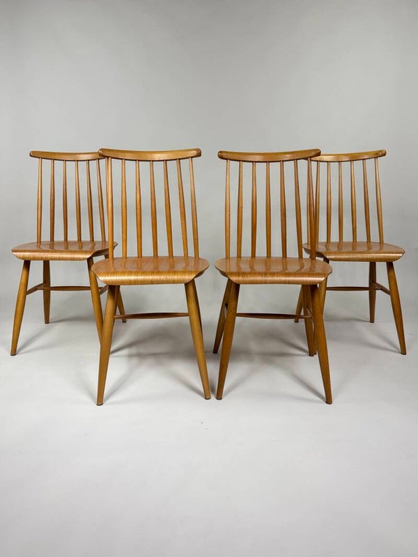 Upeat Teak Vintage tuolit Fanett Design Ilmari Tapiovaara 50/60-luku. Maksa 12/kk erissä Klarnalla