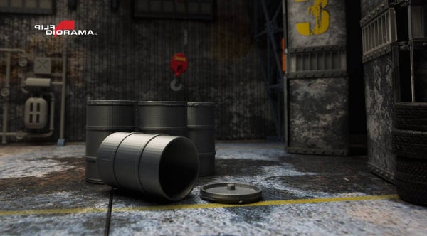 FD 3D OIL BARREL v1  METAL SILVER