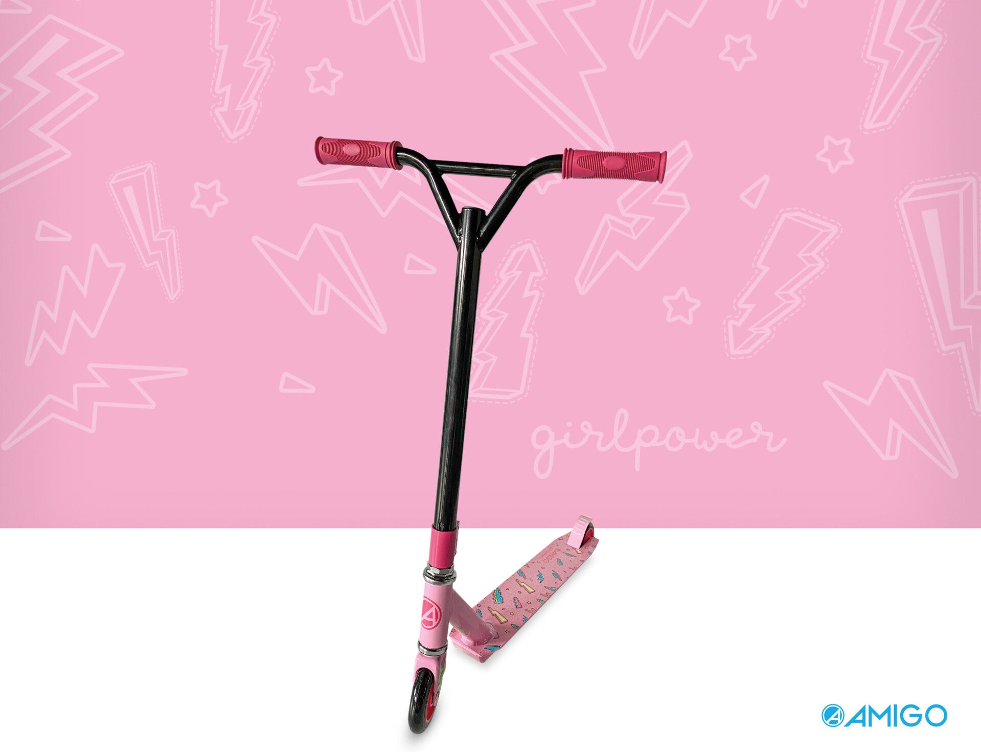 AMIGO Girlpower Meisjes Voetrem Roze