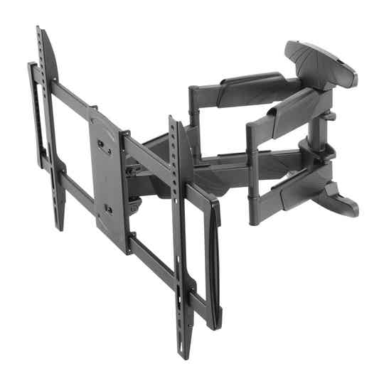 PRIXONTV Muurbeugel Verstelbaar Extrasterk 37''-75'' voor Flatscreen en Curved scherm tot 45,5kg  Kantelbare Draaibare