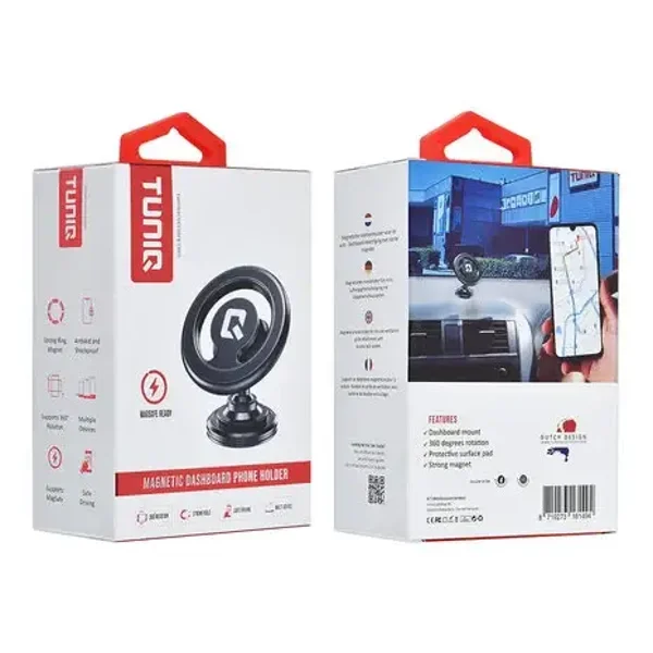 UNIQ Magnetische 360° Draaibare Dashboard Telefoonhouder – MagSafe Compatibel