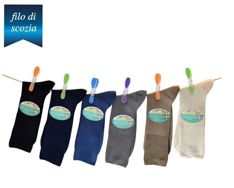 Calza corta in filoscozia SANITARIA 100% Cotone filoscozia A COSTINE