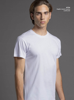 Maglia girocollo fruit 100% cotone made in italy