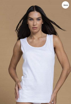 Canotta spalla larga 100% cotone MADE IN ITALY KC209