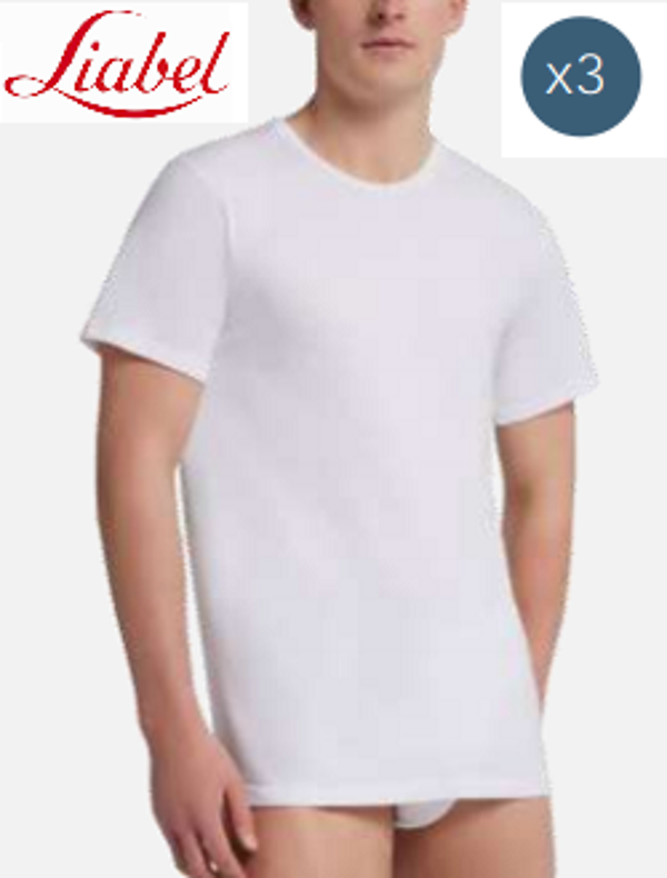 3 Maglie girocollo liabel 100% cotone jersey € 4,83 cad