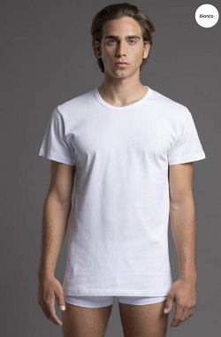 Maglia mezza manica  girocollo bordata 100% cotone dalla 3° alla 10°